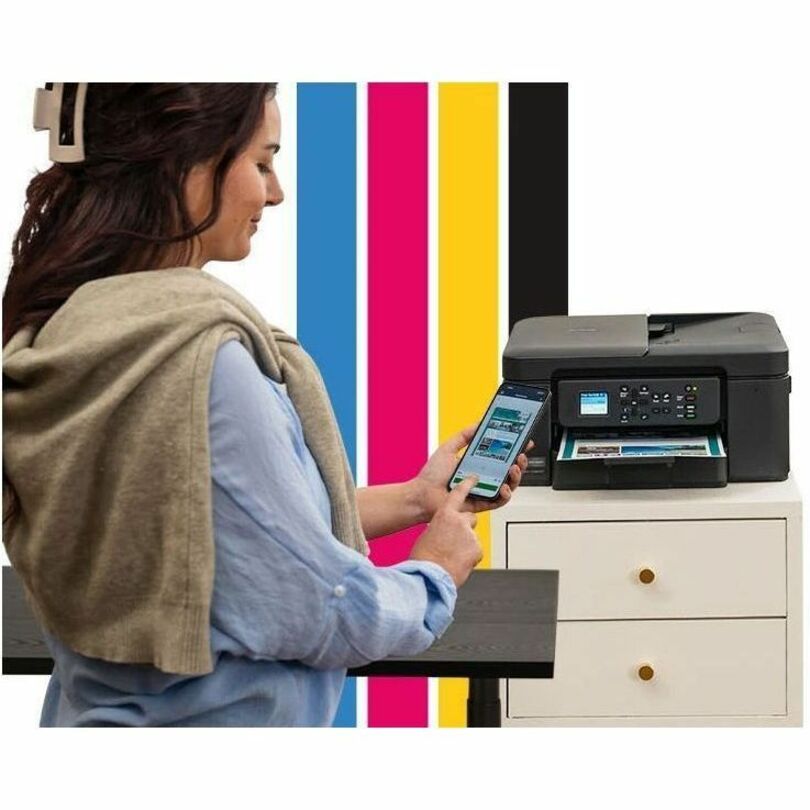 Brother Work Smart MFC-J1360DW Wired & Wireless Inkjet Multifunction Printer - Color - Black - MFCJ1360DW
