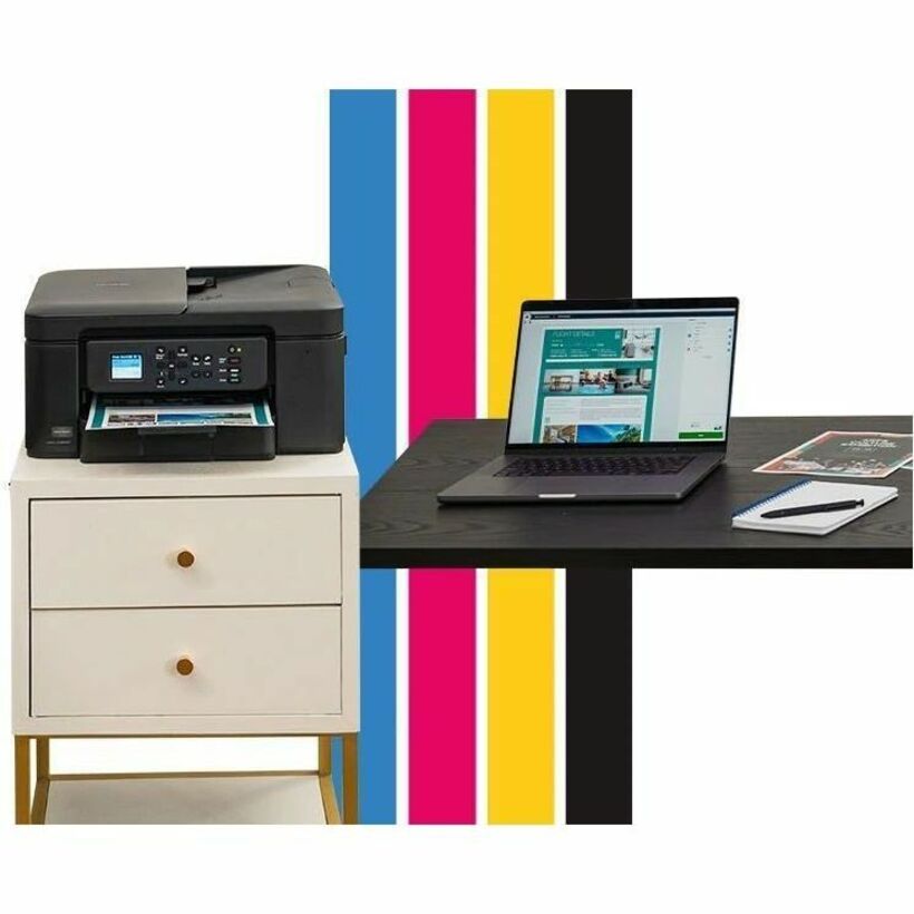 Brother Work Smart MFC-J1360DW Wired & Wireless Inkjet Multifunction Printer - Color - Black - MFCJ1360DW