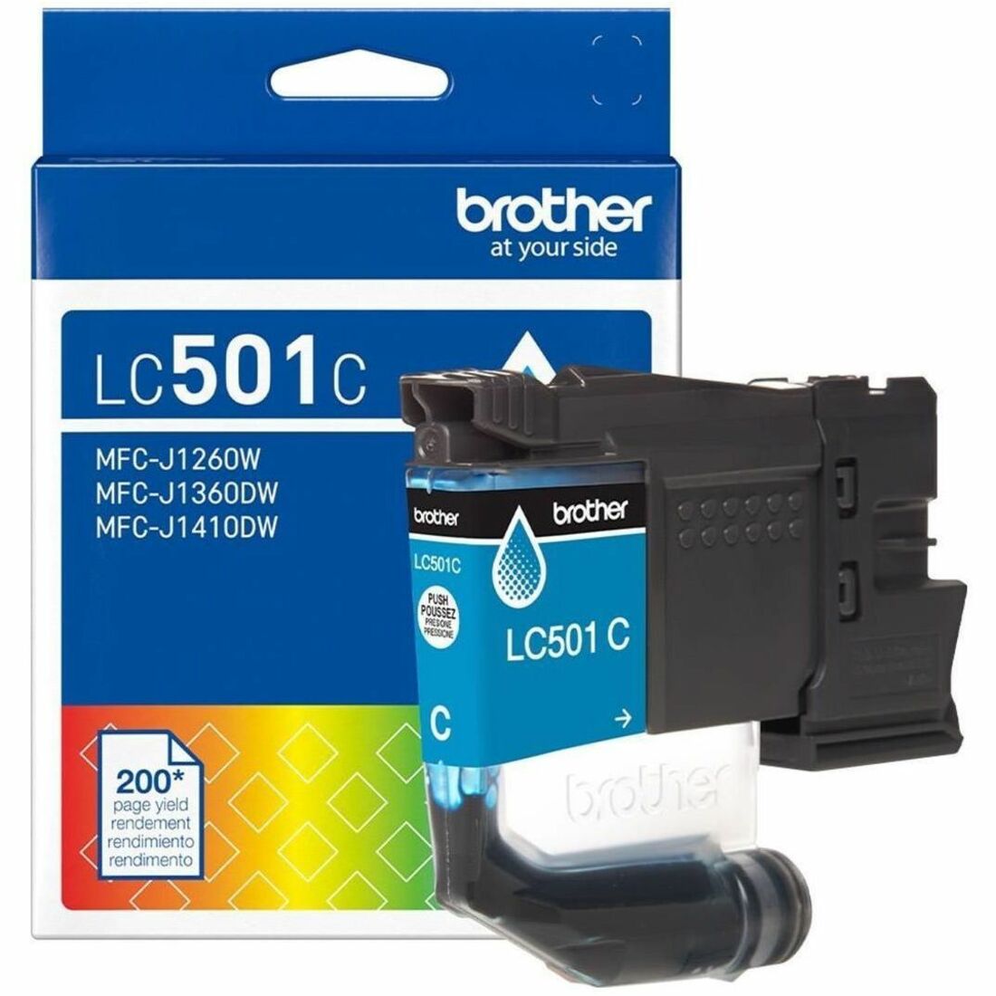 Brother LC501C Original Standard Yield Inkjet Ink Cartridge - Cyan - 1 Each