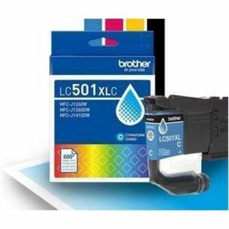 Brother LC501XLC Original High Yield Inkjet Ink Cartridge - Cyan - 1 Each - LC501XLCS