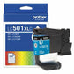 Brother LC501XLC Original High Yield Inkjet Ink Cartridge - Cyan - 1 Each