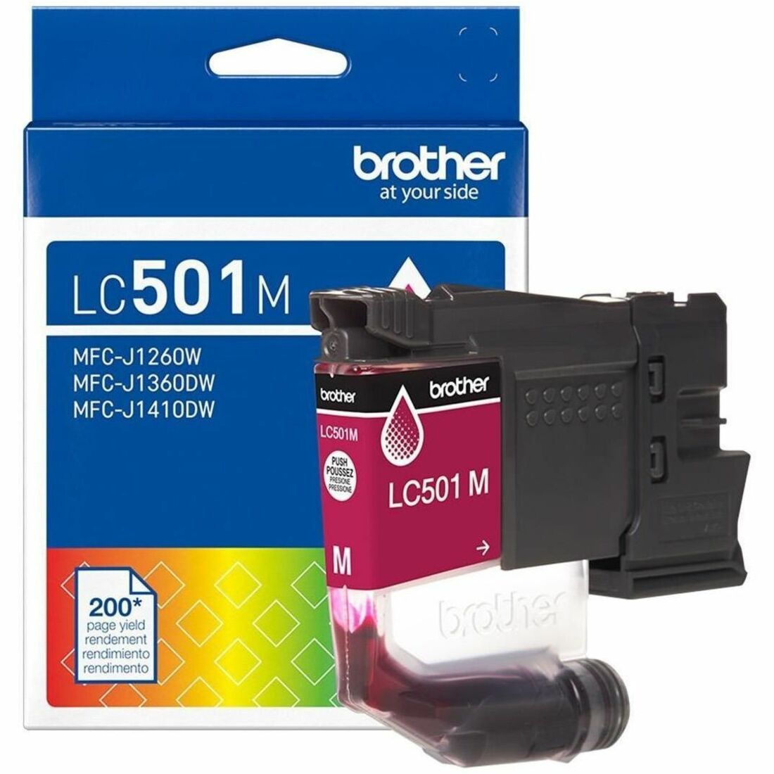 Brother LC501M Original Standard Yield Inkjet Ink Cartridge - Magenta - 1 Each