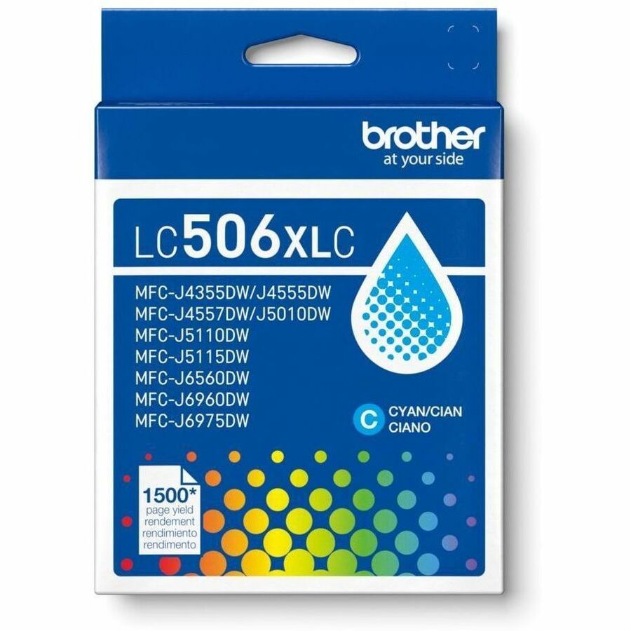 Brother Original High (XL) Yield Inkjet Ink Cartridge - Cyan - 1 Each - LC506XLCS
