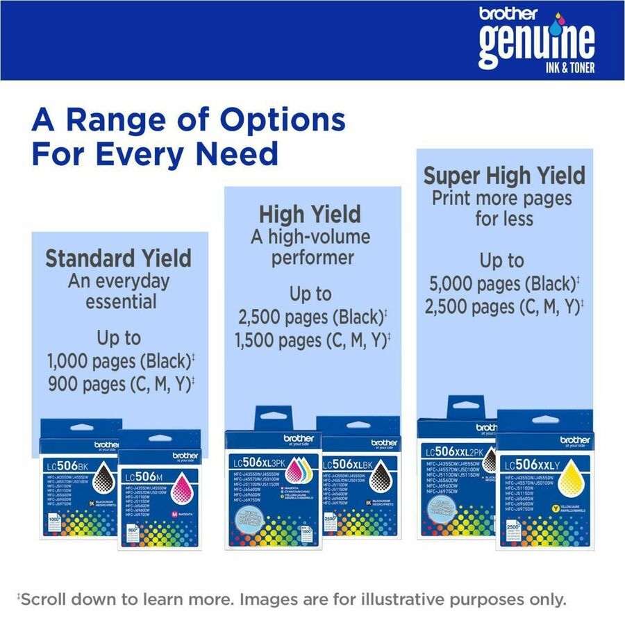 Brother Original Super High (XXL Series) Yield Inkjet Ink Cartridge - Black - 1 Each - LC506XXLBKS