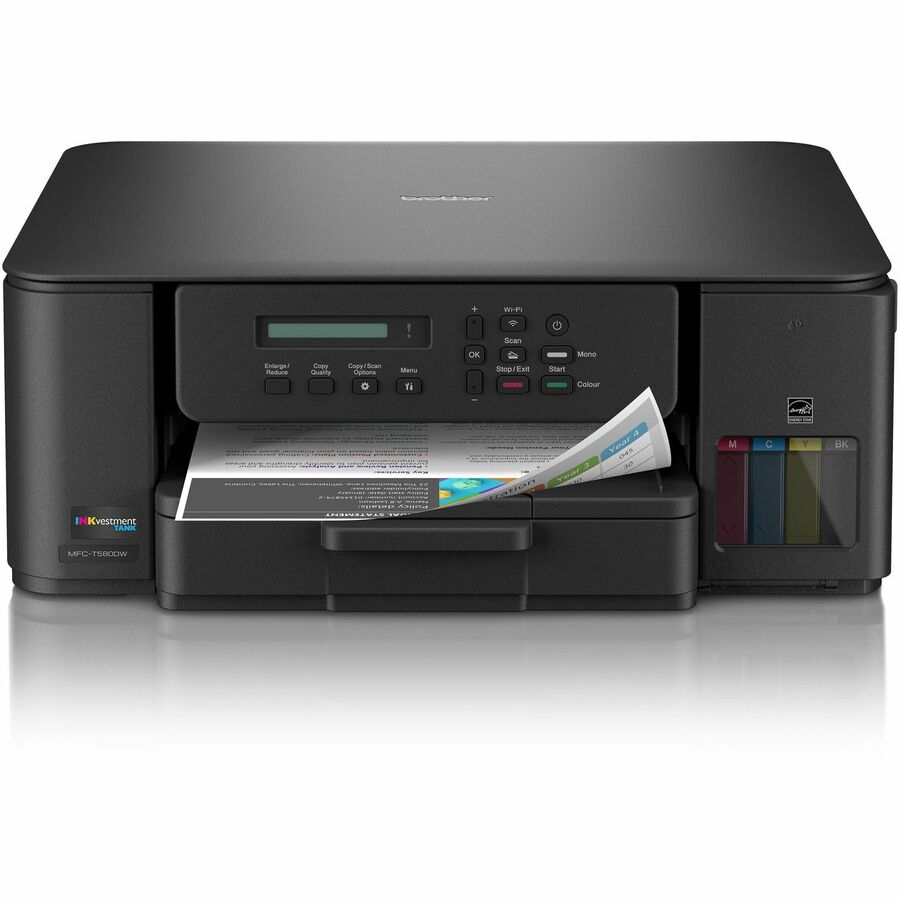 Brother MFC-T580DW Wired & Wireless INKvestment Tank Inkjet Multifunction Printer - Color - MFCT580DW