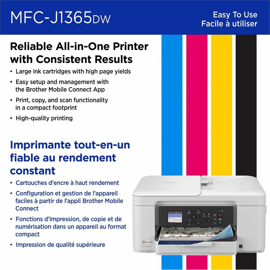 Brother MFCJ1365DW Inkjet Multifunction Printer - Color - MFCJ1365DW