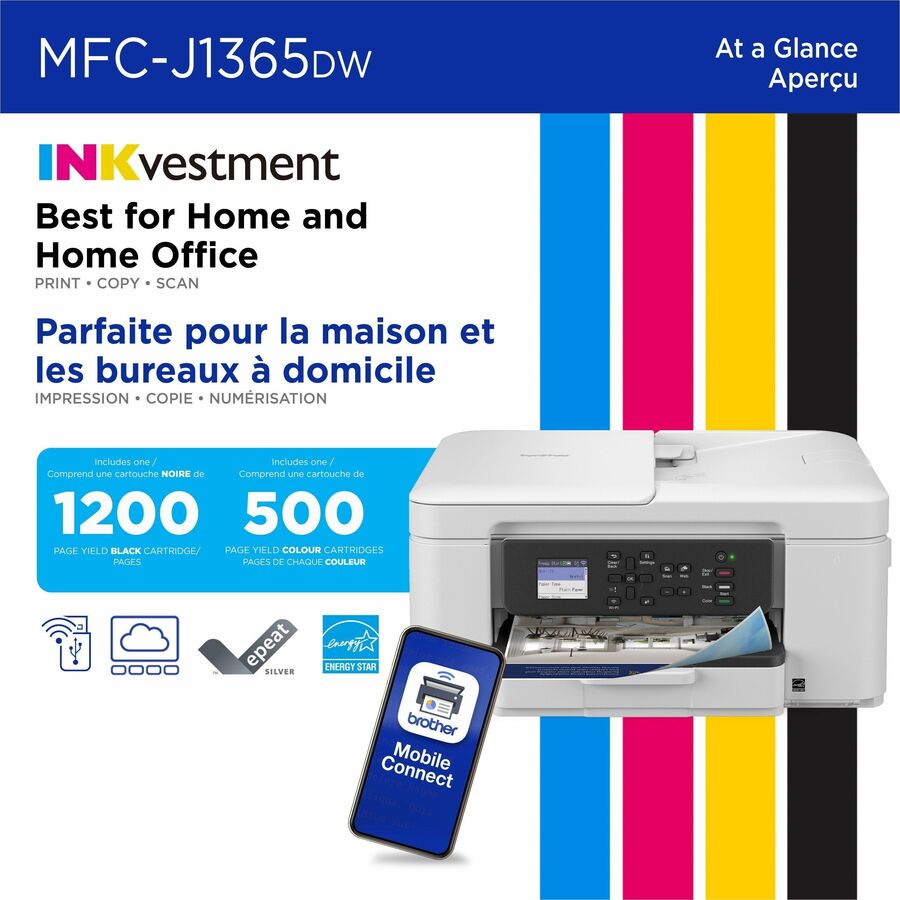 Brother MFCJ1365DW Inkjet Multifunction Printer - Color - MFCJ1365DW