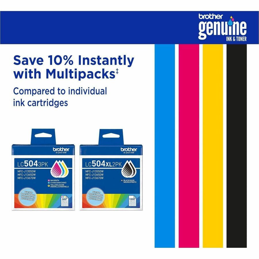 Brother Original Standard Yield Inkjet Ink Cartridge - Black - 1 Each - LC504BKS