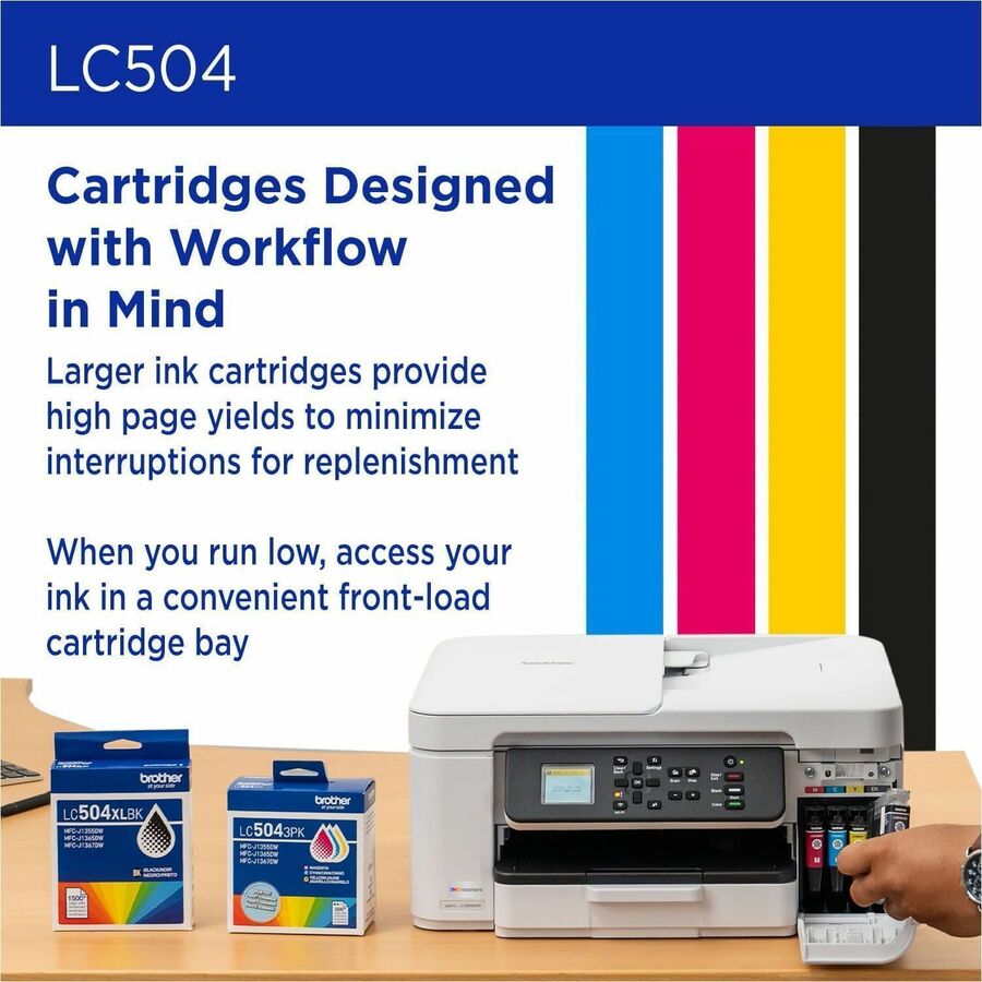 Brother Original Standard Yield Inkjet Ink Cartridge - Black - 1 Each - LC504BKS