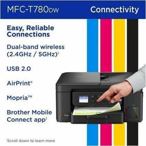 Brother MFC-T780DW Wired & Wireless INKvestment Tank Inkjet Multifunction Printer - Color - MFCT780DW
