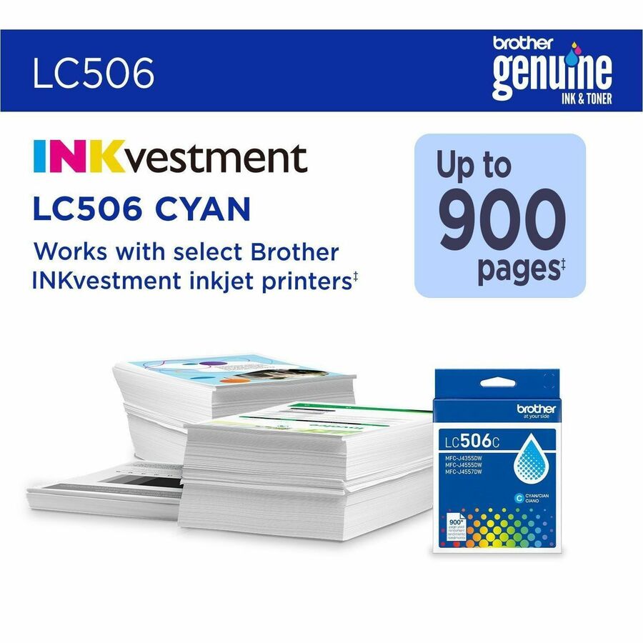 Brother Original Standard Yield Inkjet Ink Cartridge - Cyan - 1 Each - LC506CS