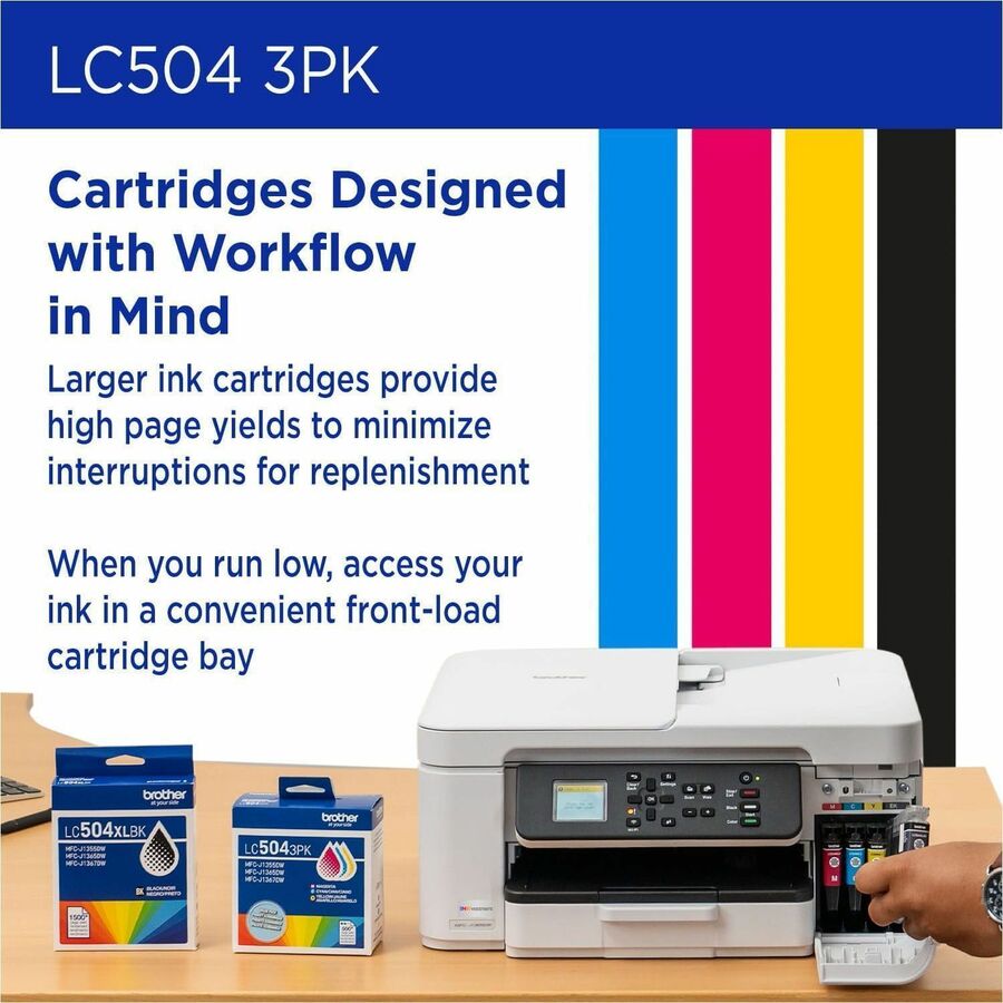 Brother Original Standard Yield Inkjet Ink Cartridge - Cyan, Magenta, Yellow - 1 Each - LC5043PKS