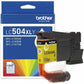 Brother LC504XLY Original High Yield Inkjet Ink Cartridge - Single Pack - Yellow - 1 Each