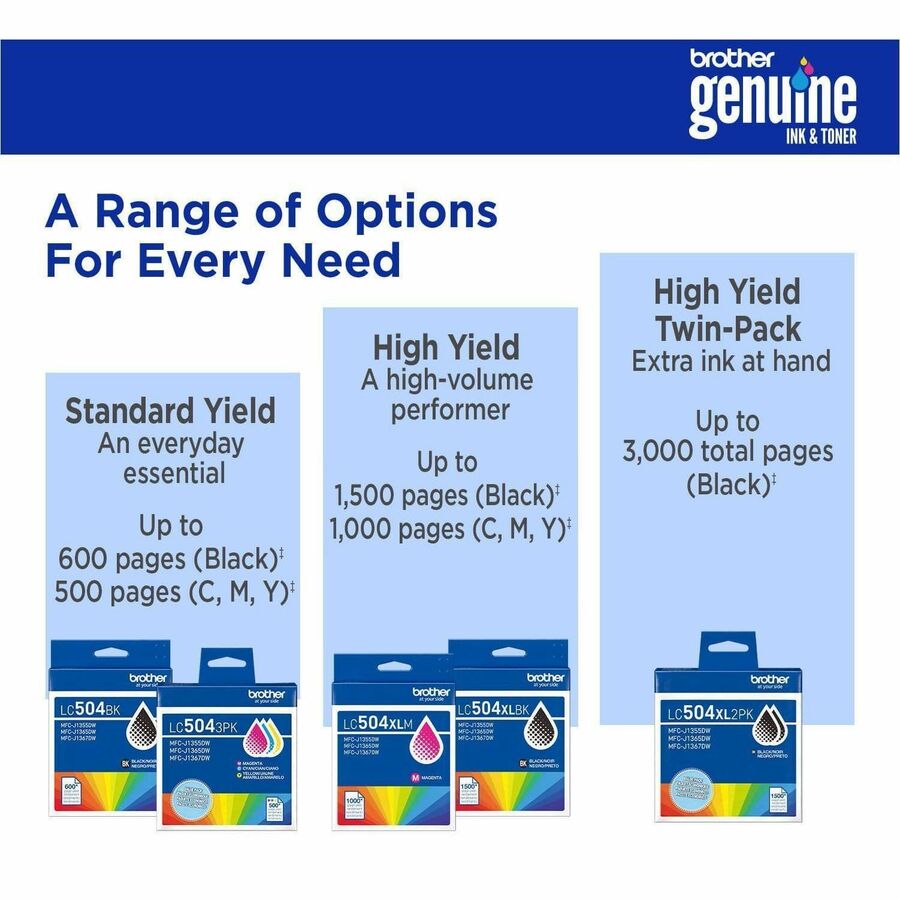 Brother Original High (XL) Yield Inkjet Ink Cartridge - Magenta - 1 Each - LC504XLMS