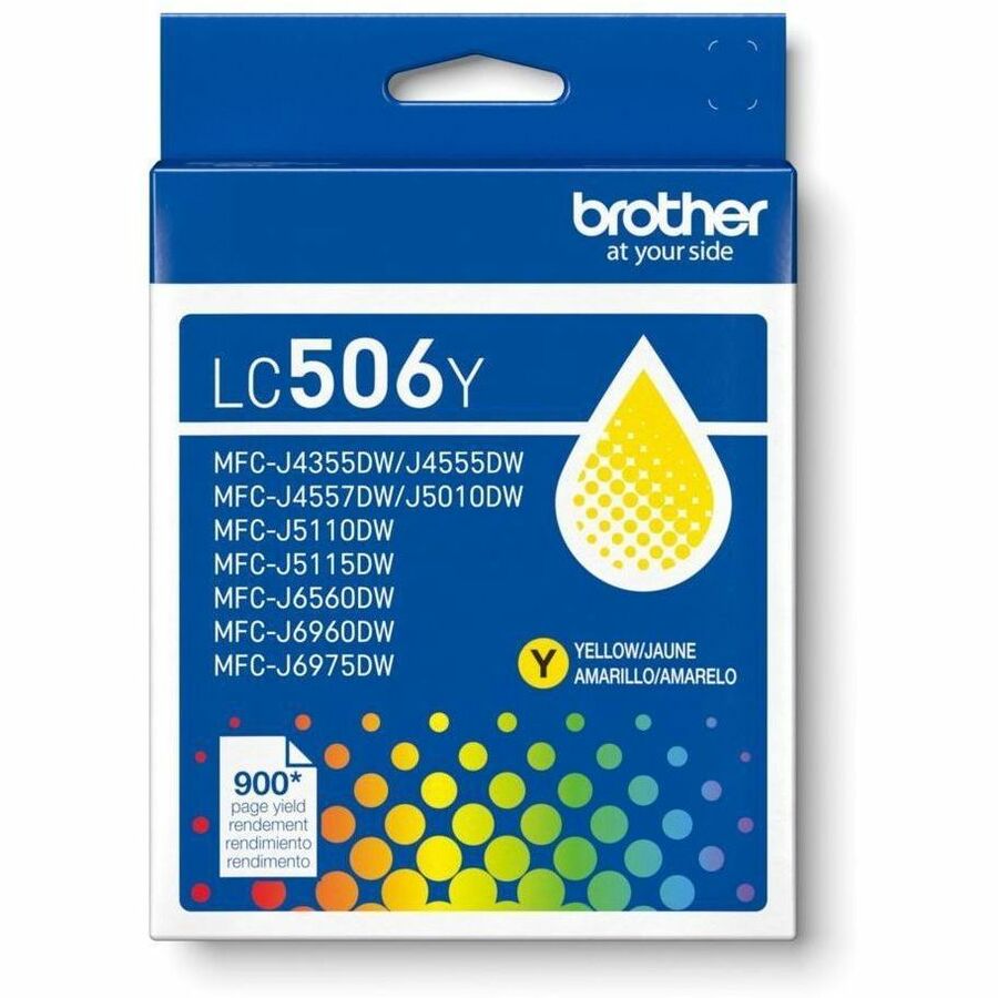 Brother LC506Y Original Standard Yield Inkjet Ink Cartridge - Yellow - 1 Each - LC506YS