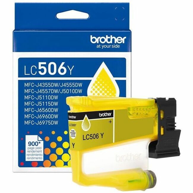 Brother LC506Y Original Standard Yield Inkjet Ink Cartridge - Yellow - 1 Each