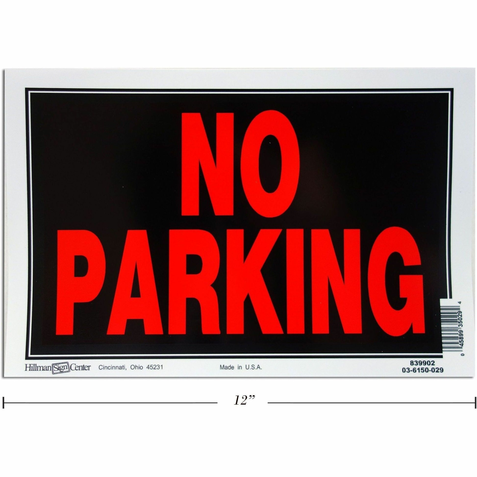 Hillman No Parking Sign