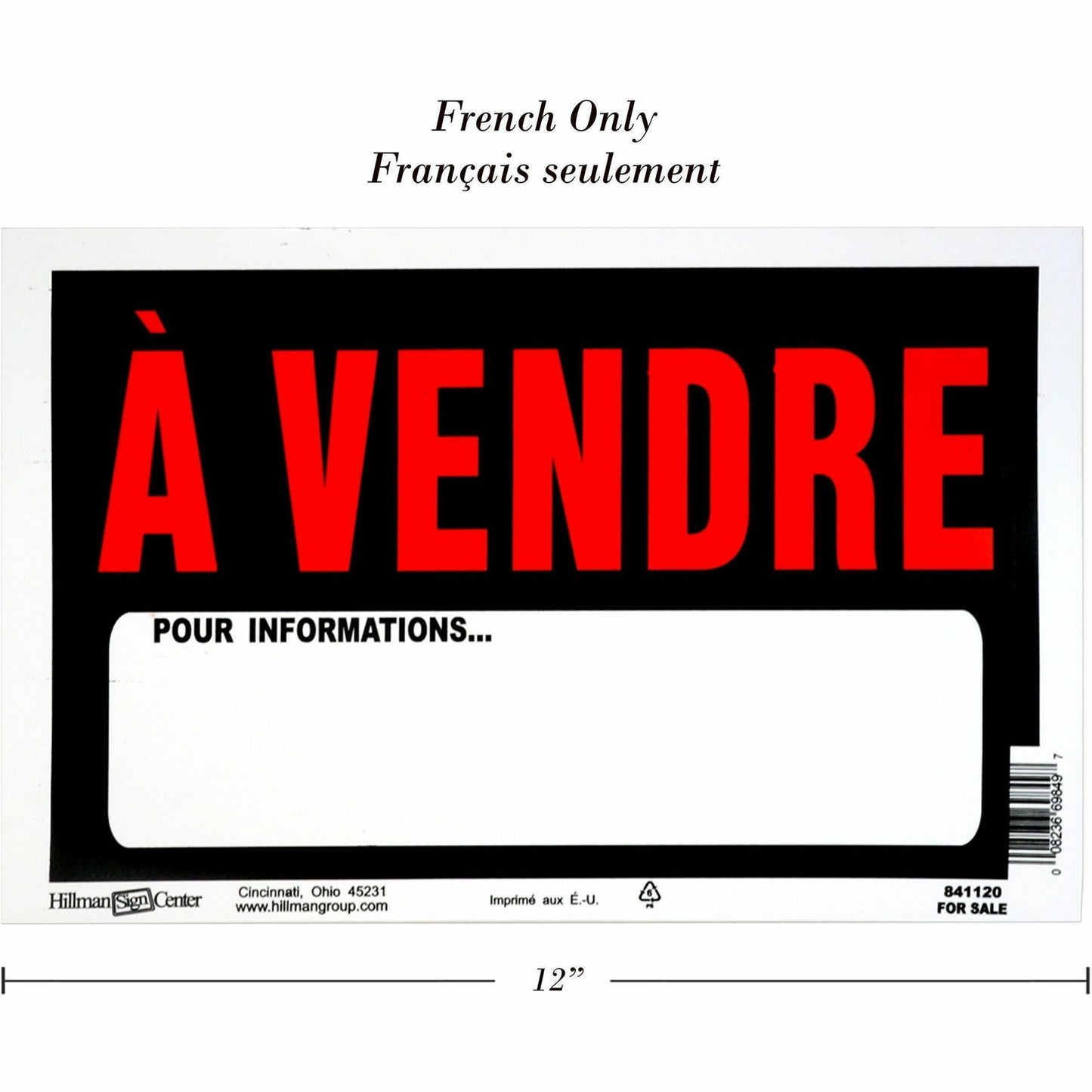 Hillman À Vendre Sign