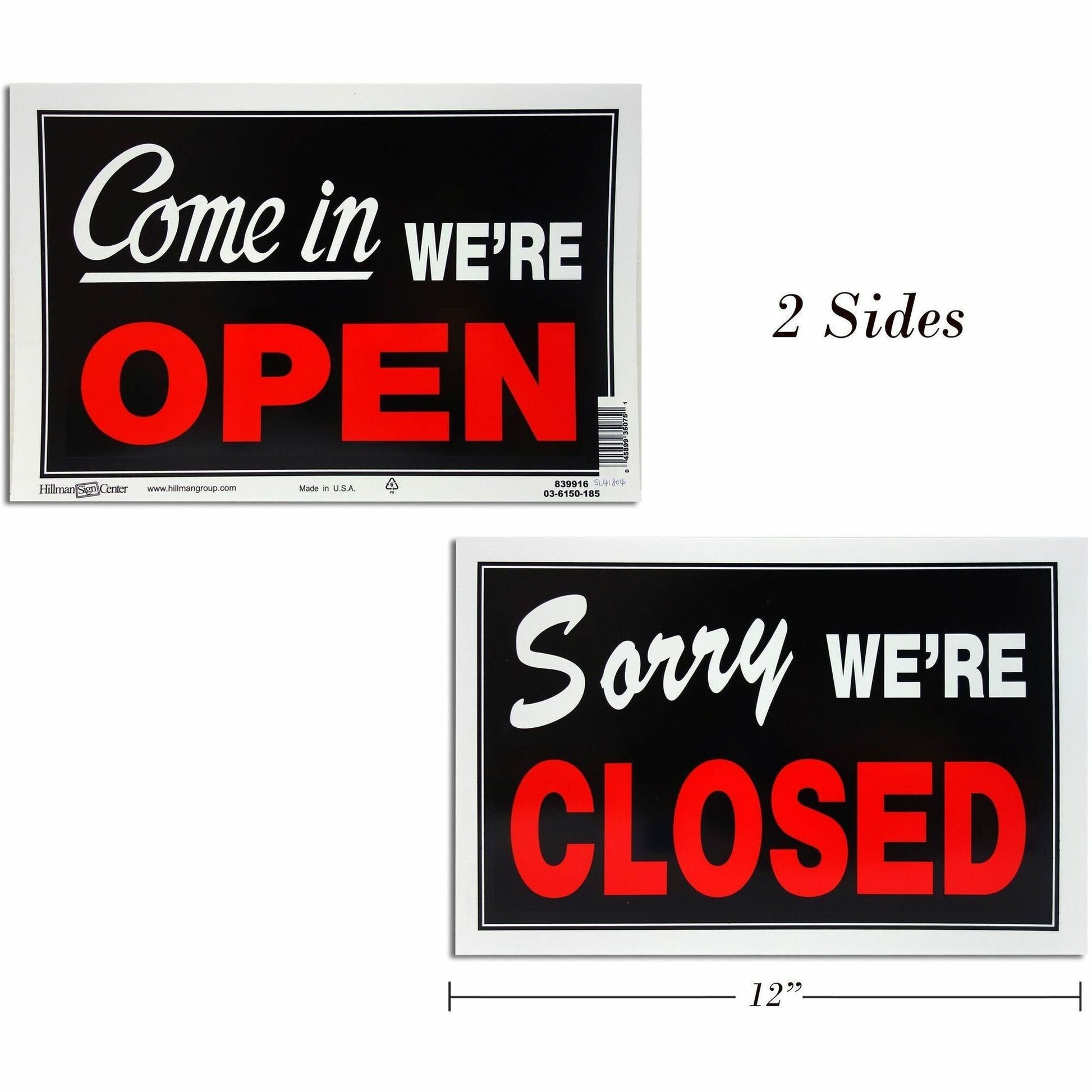 Hillman Open/Close Sign
