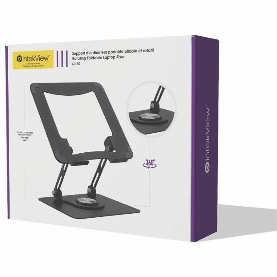 IntekView 360&deg; Rotating Foldable Ergonomic Laptop Stand Riser - LR150