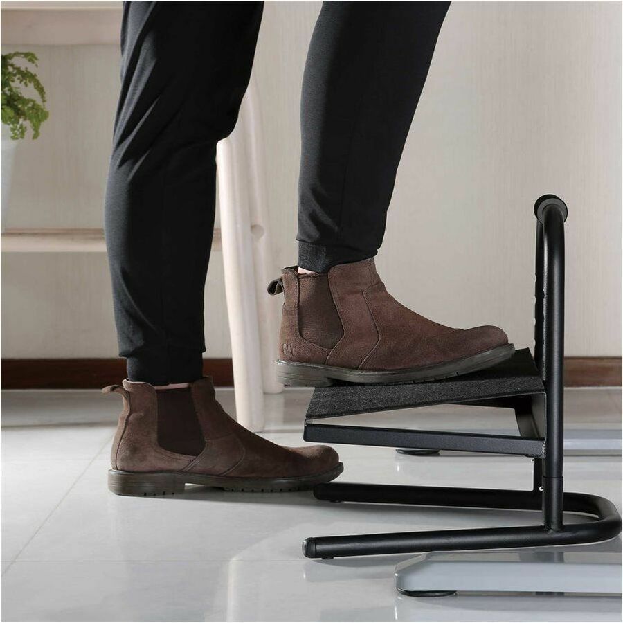 Height Adjustable Ergonomic Steel Footrest with Handle - FR300