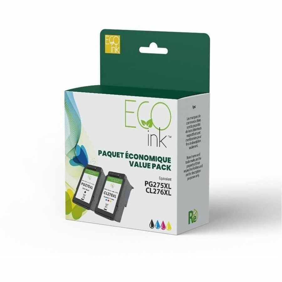 Eco Ink Ink Jet - Remanufactured for Canon PG275XL/C276XL - CMYK - RCA275-276XL