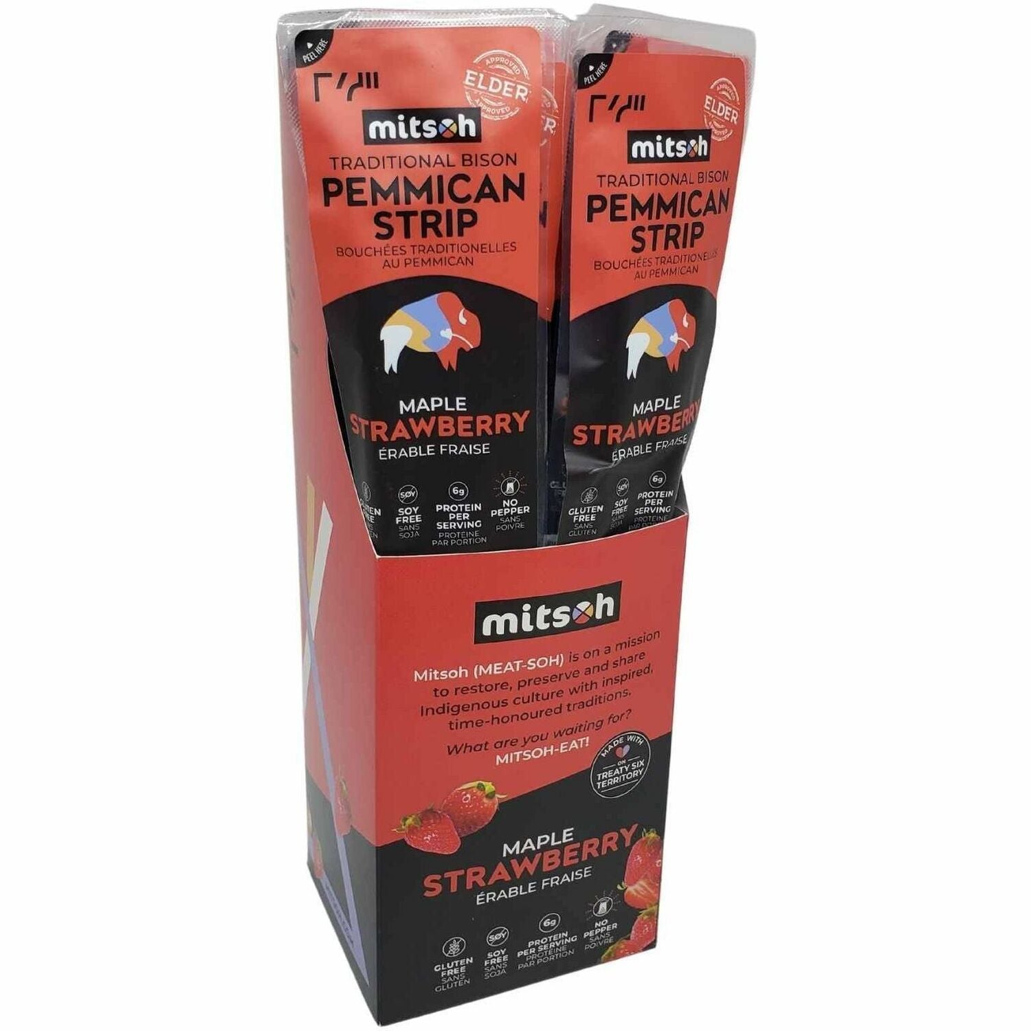Mitsoh Pemmican Strips - Limited Edition Maple Strawberry