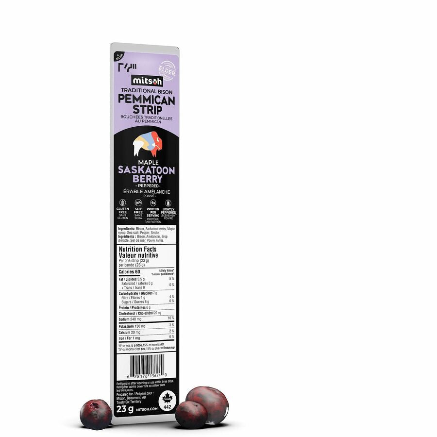 Mitsoh Pemmican Strips - Maple Saskatoon Berry - 264