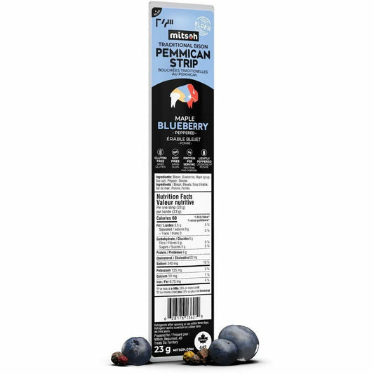 Mitsoh Pemmican Strips - Maple Blueberry Peppered