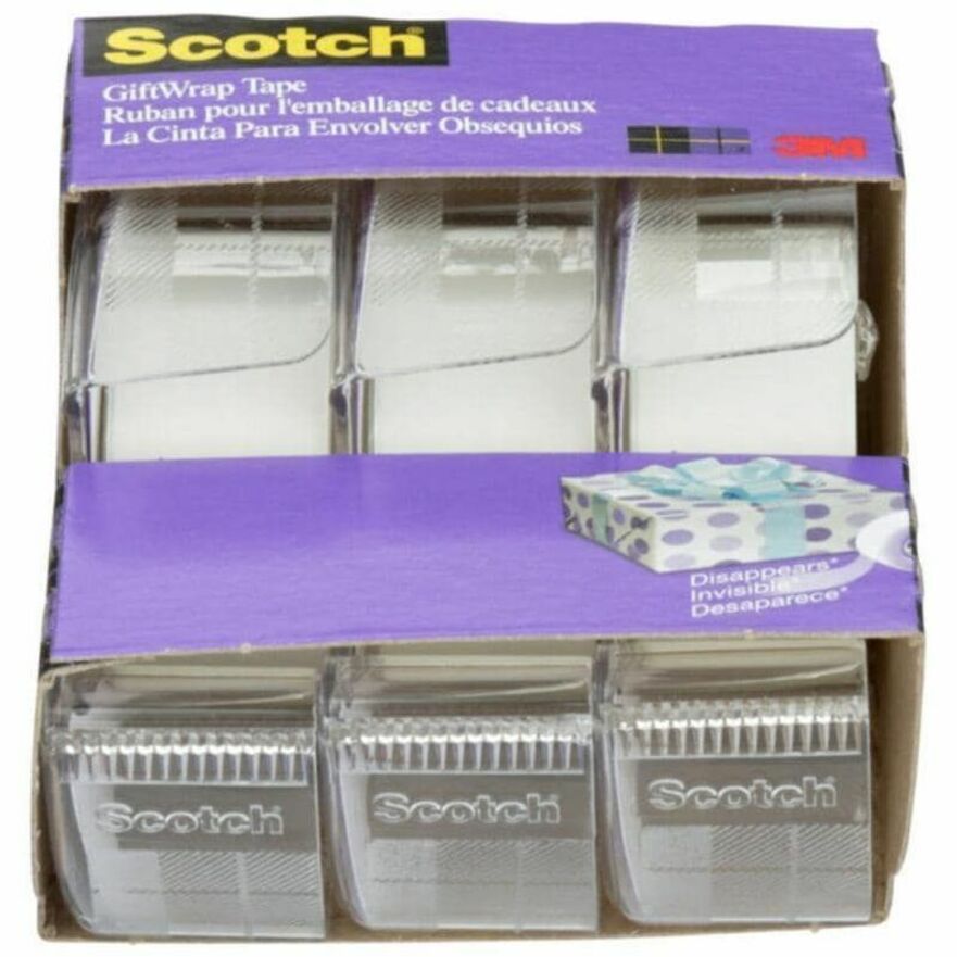 Scotch GiftWrap Tape, 311-ESF, 3/4 in x 8.33 yd (19 mm x 7.62 m) - 311-ESF