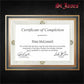St. James&reg; Glass Frames for 8.5" x 11" Certificates, Diplomas & Documents, Clean Line Border, Gold Foil, Pack of 2 - 83940