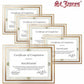 St. James&reg; Glass Frames for 8.5" x 11" Certificates, Diplomas & Documents, Clean Line Border, Gold Foil, Pack of 2 - 83940