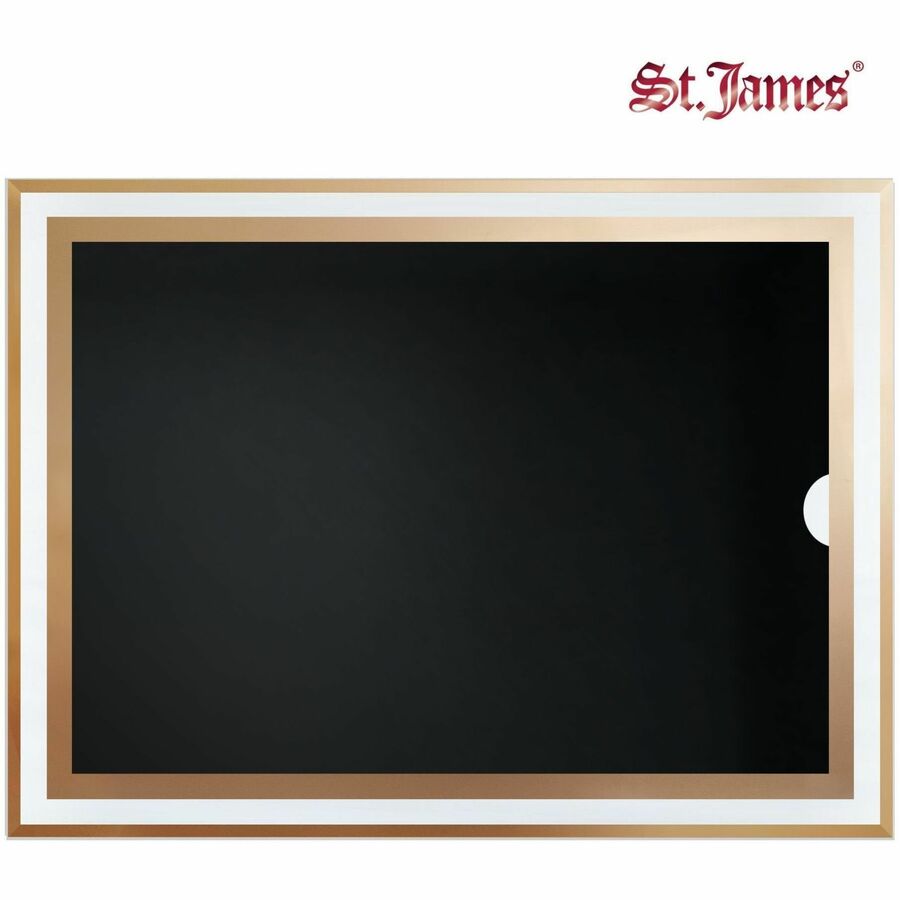 St. James&reg; Glass Frames for 8.5" x 11" Certificates, Diplomas & Documents, Clean Line Border, Gold Foil, Pack of 2 - 83940
