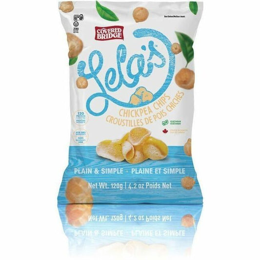 Covered Bridge Lela's Plain & Simple Chickpea Chips (8 bags)