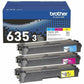 Brother TN635 Original Standard Yield Laser Toner Cartridge - Cyan, Magenta, Yellow - 1 Each