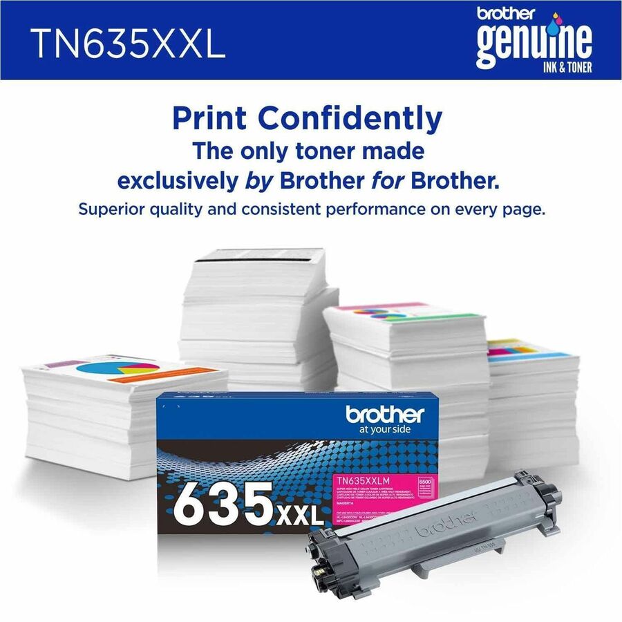 Brother Original Super High Yield Laser Toner Cartridge - Magenta - 1 Each - TN635XXLM