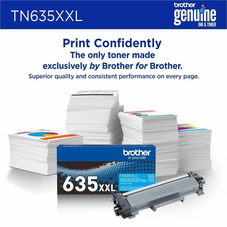 Brother Original Super High Yield Laser Toner Cartridge - Cyan - 1 Each - TN635XXLC