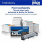 Brother Original Super High Yield Laser Toner Cartridge - Black - 1 Each - TN635XXLBK