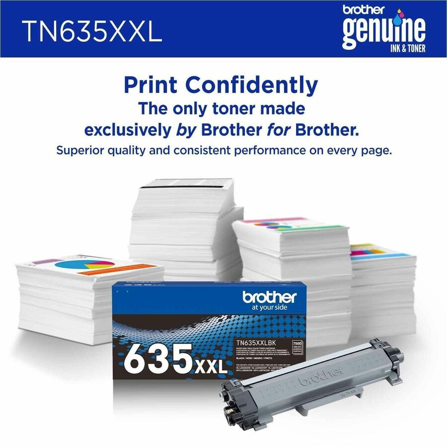 Brother Original Super High Yield Laser Toner Cartridge - Black - 1 Each - TN635XXLBK