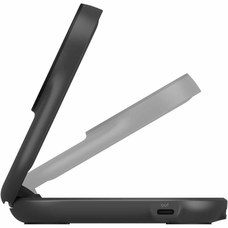 Belkin 25W 2-in-1 Wireless Foldable Magnetic Qi2 Charging Pad for Smartphones & Airpods - USB-C Port - Black - WIZ039ttBK