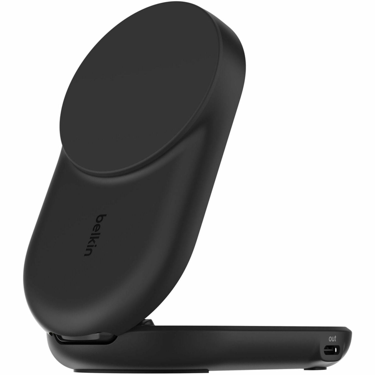Belkin 25W 2-in-1 Wireless Foldable Magnetic Qi2 Charging Pad for Smartphones & Airpods - USB-C Port - Black