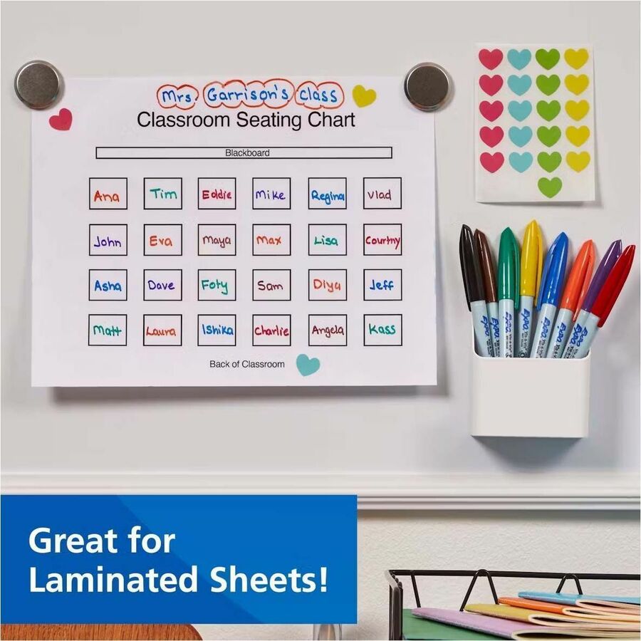 Expo Low Odor Wet Erase Markers, Fine Point - 16001-NVXC