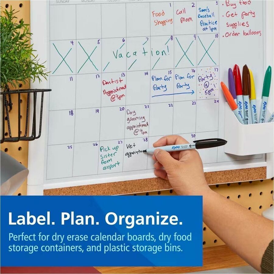 Expo Low Odor Wet Erase Markers, Fine Point - 16001-NVXC