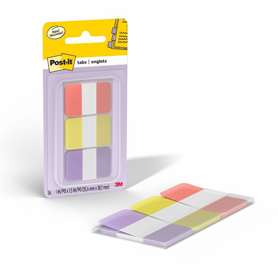 Post-it 1"x1.5"Pastel Tabs36PK - 686-SUN