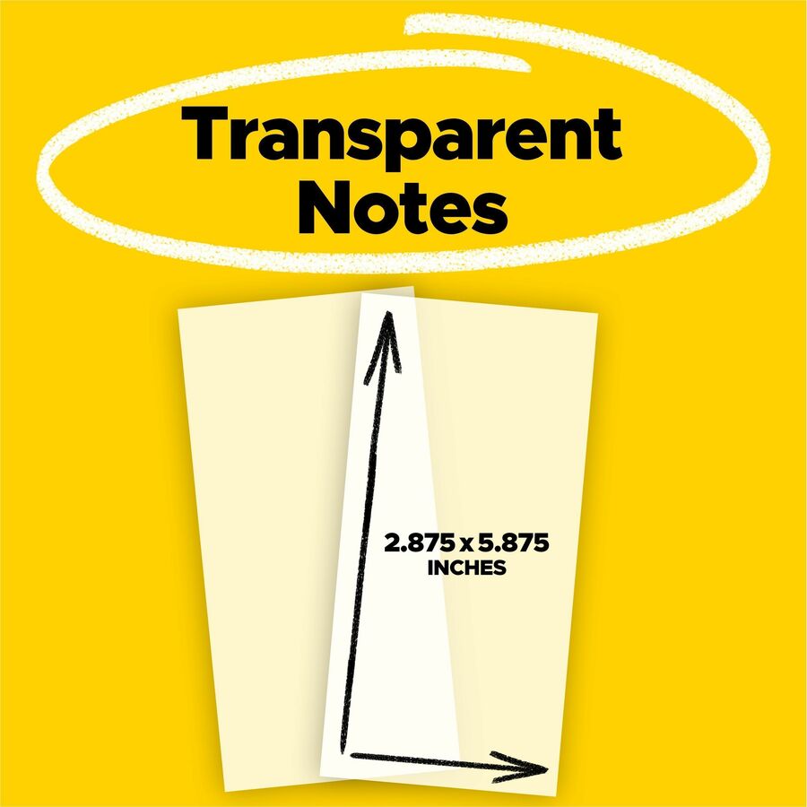 Post-it 2 7/8x5 7/8" Notes24PK - 636-TRSPT