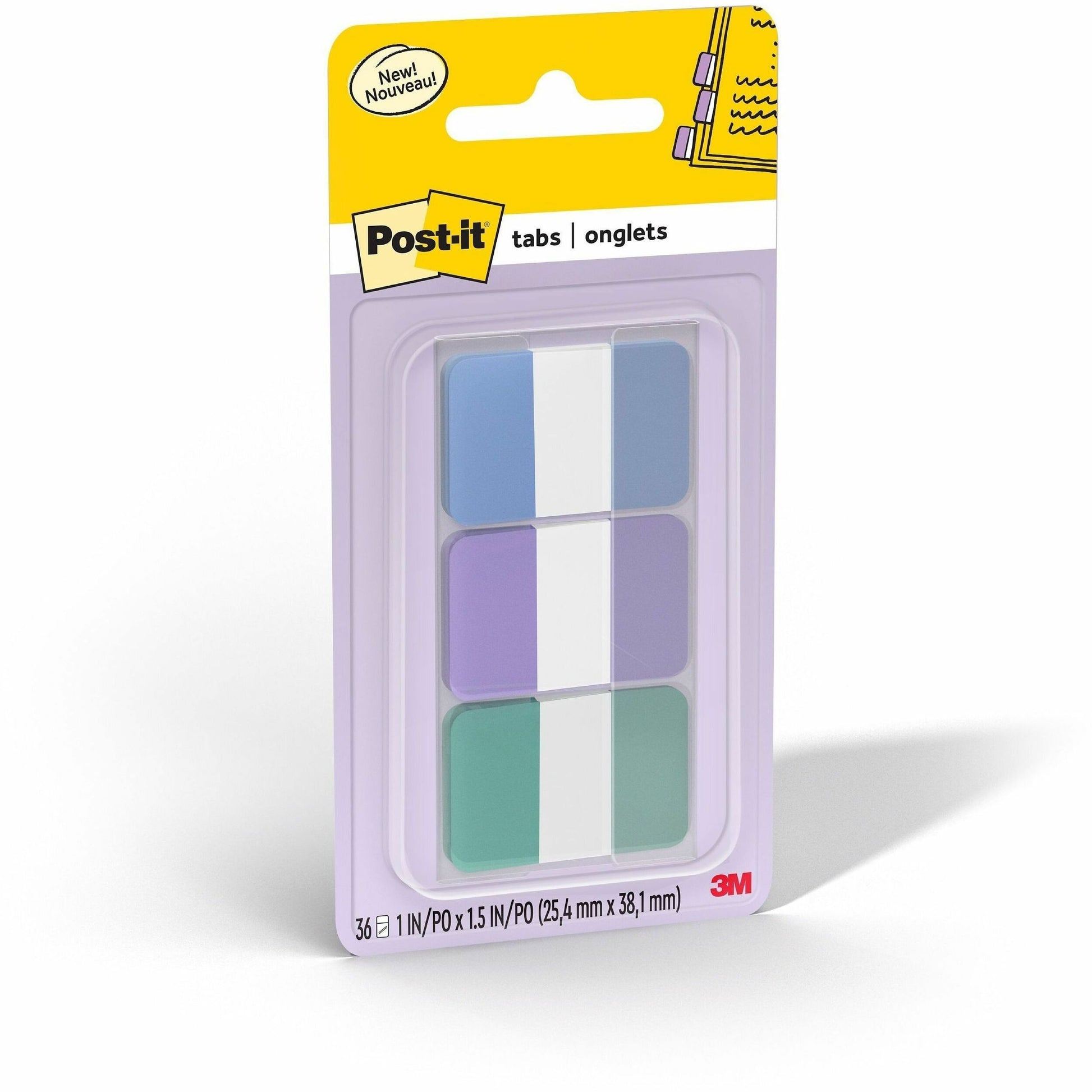 Post-it 1"x1.5" Durabl Tab36PK