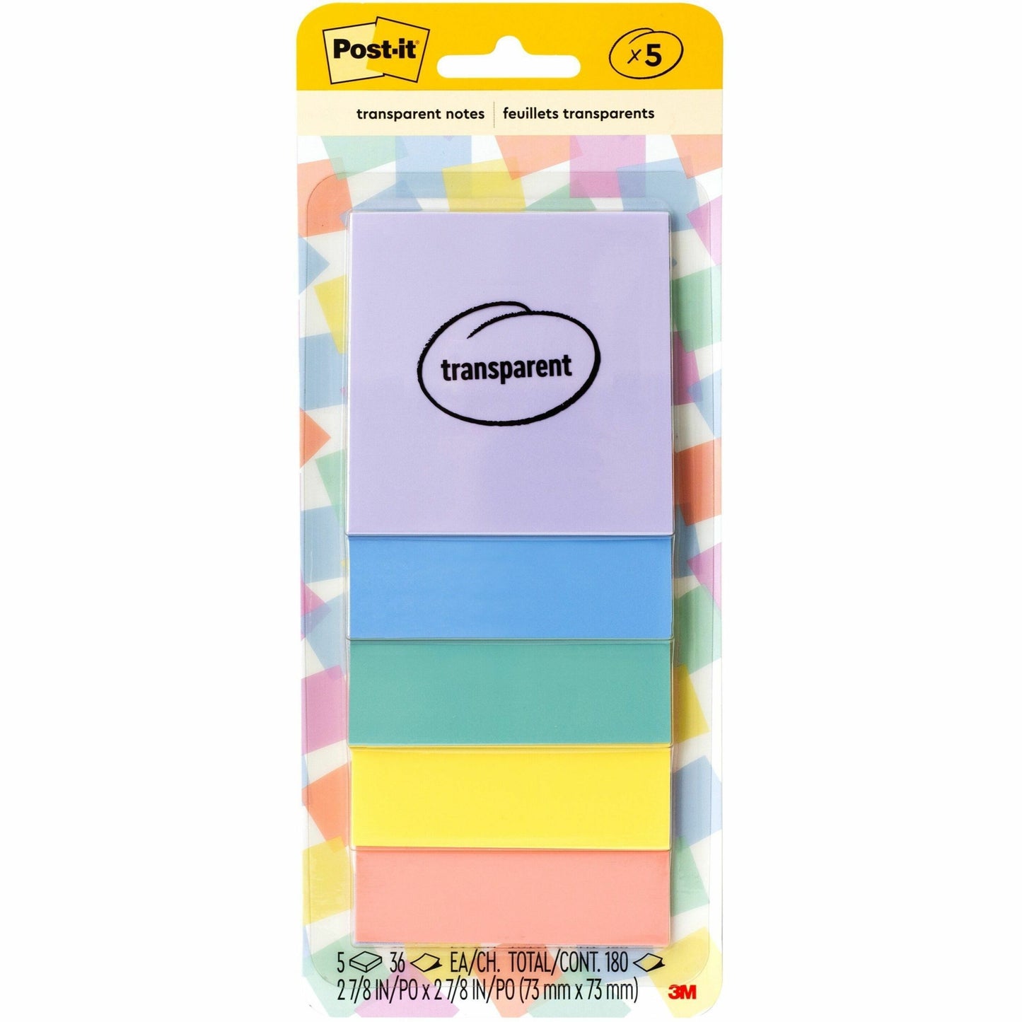 Post-it 3x3"Trnsprnt Note 36PK