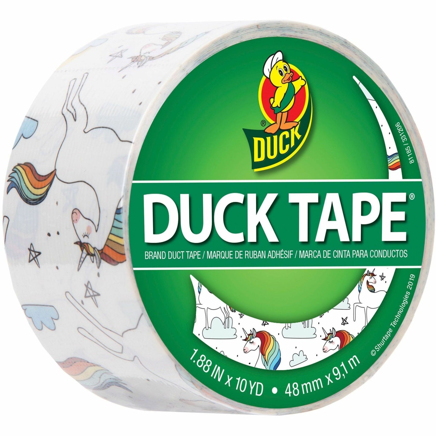 Duck Duct Tape - Whimsical Unicorns, 1.88 in. x 10 yd.