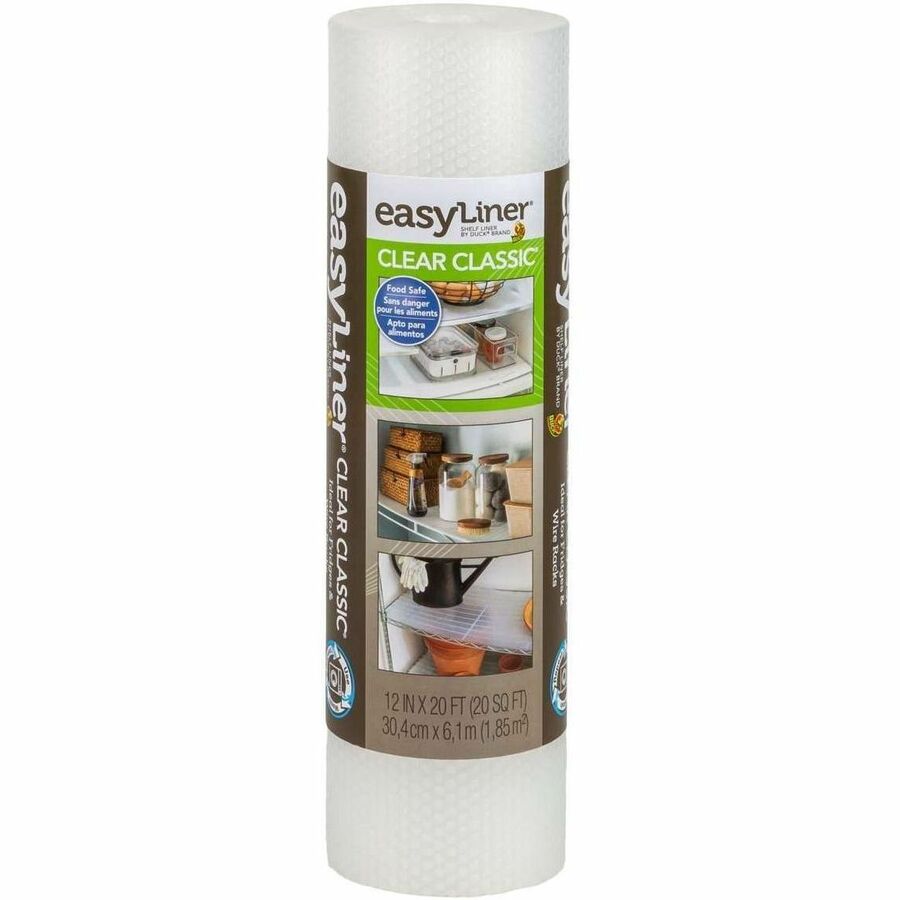 Duck EasyLiner Brand Shelf Liner - Clear, 12 in. x 20 ft. - 287091