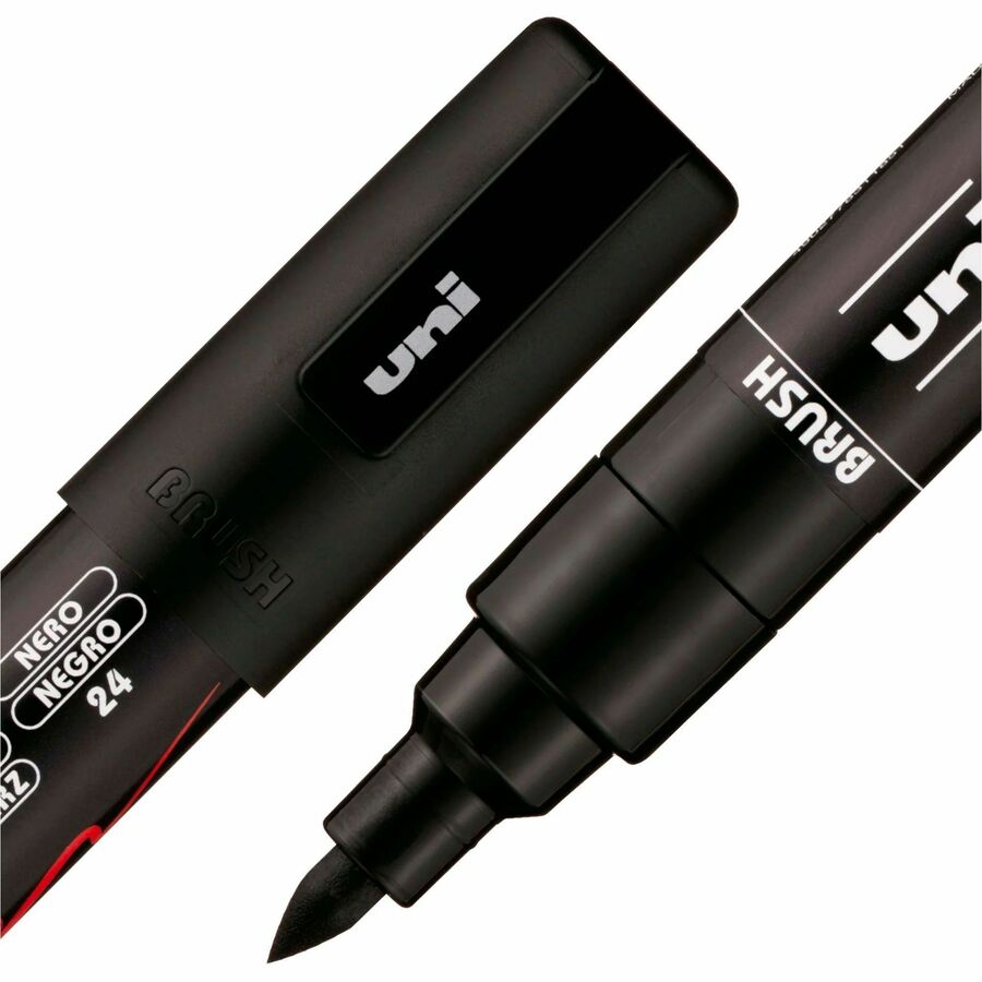 uni&reg; POSCA PC-5BR, Water-Based Paint Brush Tip Markers (16 Pack) - 311902000